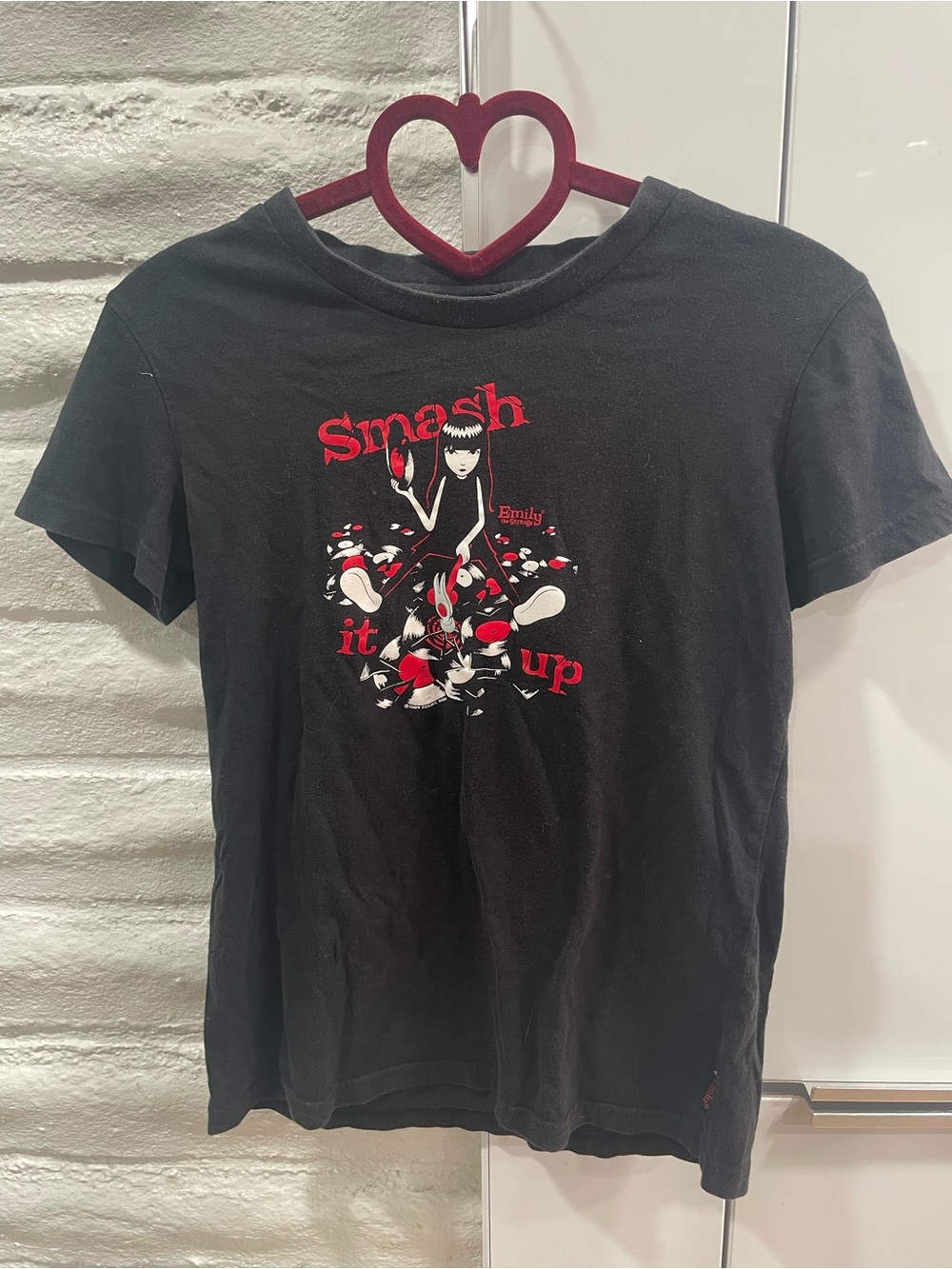 Y2K Authentic Vintage Emily The Strange Hot Topic Baby Tee Gott Emo Shirt Small